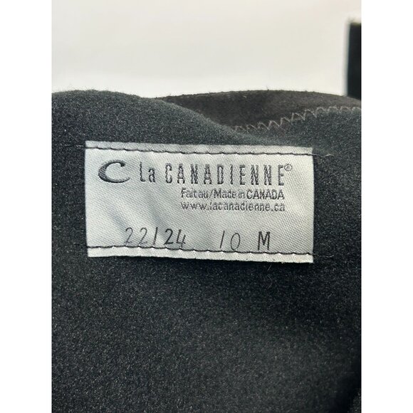 La Canadienne Kate Suede Leather Waterproof Boots in Black - Sz 10M - Picture 7 of 10